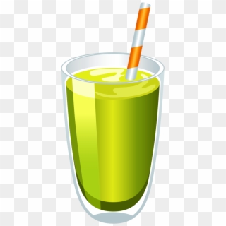 Recipe Clipart Juice Glass - Green Smoothie Clip Art - Png Download