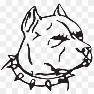 Pitbull Sticker - Pitbull Dog Drawing Face Easy Clipart
