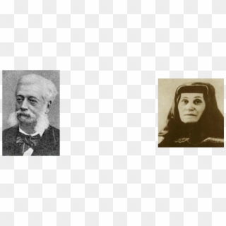 Joseph Stalin's Father And Mother (right) - Monochrome Clipart