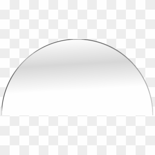 Top Glass Semi-circle - Half Circle Glass Png Clipart