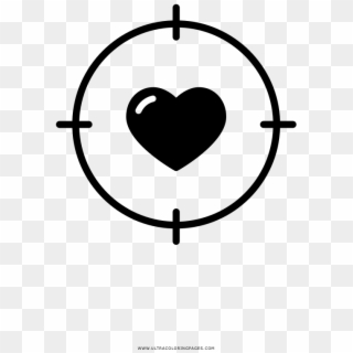 Love Crosshairs Coloring Page - Target User Icon Clipart