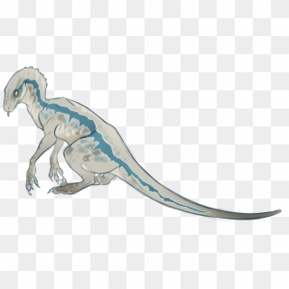 • Art Dinosaur Blue Jurassic Park Velociraptor Jurassic - Illustration Clipart