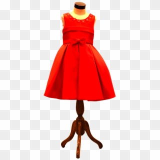 Elegant Red Glow Party Dress - A-line Clipart