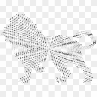 Clip Transparent Grayscale Lion Clipartblack Com Animal - Illustration - Png Download