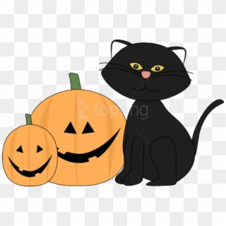 Free Png Jack O Lantern Halloween Black Cat And Jack - Cute Halloween Black Cat Clipart Transparent Png