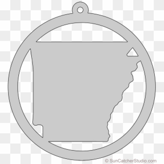 Arkansas Map Circle Free Scroll Saw Pattern Shape State - Circle Clipart