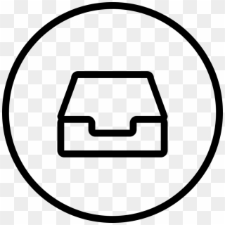 Tray Thin Outline Symbol In Circular Button - グローバル Ip アドレス プライベート Ip アドレス Clipart