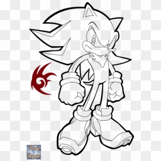 Super Shadow The Hedgehog - Sonic The Hedgehog Shadow Coloring Pages Clipart