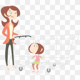 Medium Image - Shopping With Mom Clipart - Png Download