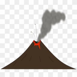 Earth Smoke Volcano Lava Erupt Gases Eruption - Clip Art Volcano - Png Download