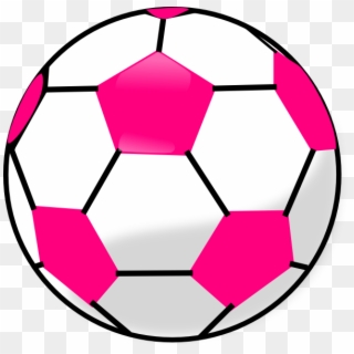 Soccer Ball With Hot Pink Hexagons Clip Art - Bola De Futebol Vetorizada - Png Download