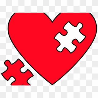 Puzzle Clipart Heart - Heart With Puzzle Piece Missing - Png Download