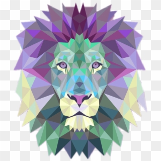 ##lion #lionhead #figure #shape #colors - Triangle Lion Clipart