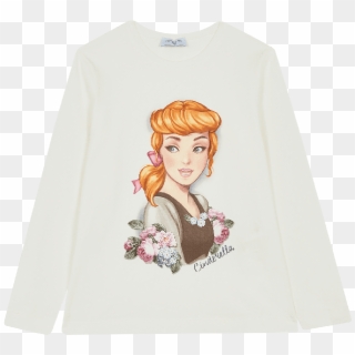 White Cinderella Character T-shirt - Girl Clipart