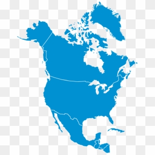 North-america - North America With Labels Clipart