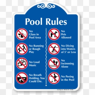 Svg Decorative Signs Best Prices From Mypoolsigns Zoom - Rules At The Pool Clipart