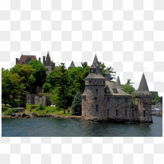 Walking By Chalets By The River Png Image - Boldt Castle Clipart