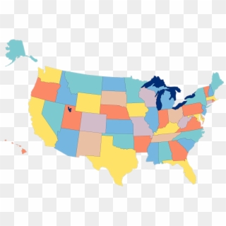 Usa Map - Map Of The United States Empty Clipart