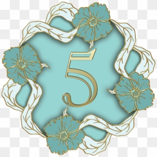 Number 5 Five - Floral Capital Letter N Clipart