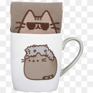 Pusheen And Stormy Mug & Sock Gift Set - Pusheen Sock In Mug Clipart