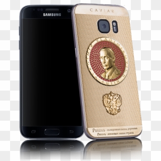 Putin Yellow Gold Galaxy S7 - Caviar Smartphones Clipart