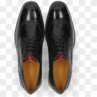 Derby Shoes Eddy 30 Black Tongue Red - Leather Clipart