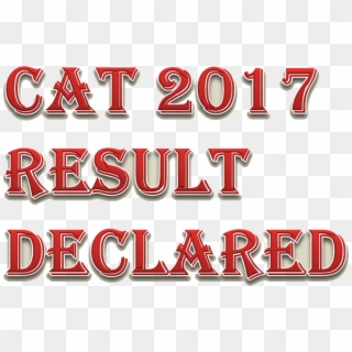 Image Of Cat 2017 Result Declared - Carmine Clipart