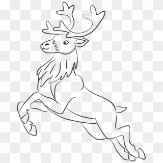This Free Icons Png Design Of Reindeer Line Art Clipart