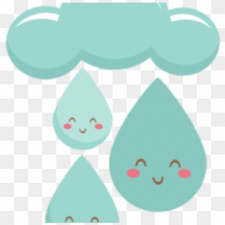 Cartoon Cute Raindrop Clipart - Png Download