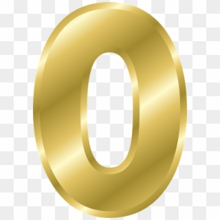 Number - 0 Gold Number Clipart