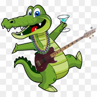 Jpg Library Join Us For A Party On Fat - Alligator With Books Clipart - Png Download