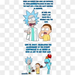 Rick And Morty Clipart Christmas Png - Rick N Morty Birthday Card Transparent Png
