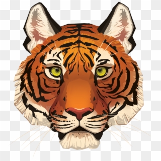 Felidae T Shirt Big Cat Transprent Png - Tiger Face Png Clipart