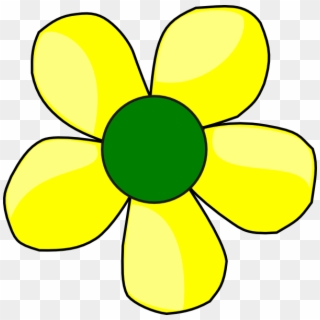 600 X 594 5 - Green And Yellow Flower Clipart - Png Download