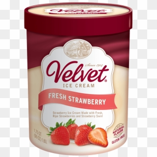 Fresh Strawberry - Velvet Ice Cream Brand Clipart