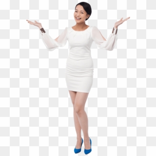 Free Png Download Women Pointing Both Sides Png Images - Women Png Clipart