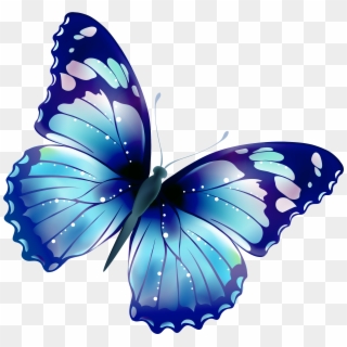 Luna Moth Clipart Transparent - Blue Butterfly Clipart - Png Download