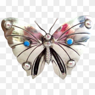 Silver Butterfly Png - Brooch Clipart