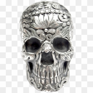 Silver Skull Ornament Clipart