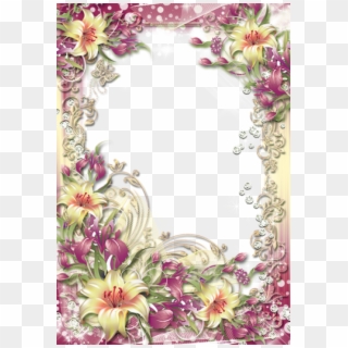 Free Png Photo Frame With Yellow Flowers Png Images - Borders & Frames Of Flowers Clipart