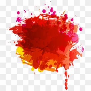 Red Oil Paint Stain Transparent Clip Art Image - Transparent Painting Png