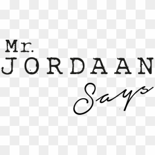 Jordaan Says - Calligraphy Clipart