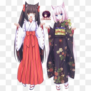 Renders Chocola Vanilla Kimono Sayori Neko Paradise - Neko Girl Anime Chocola Vanilla Clipart