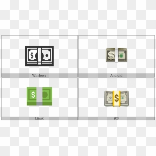 Banknote With Dollar Sign On Various Operating Systems - End Of Ayah Symbol Clipart