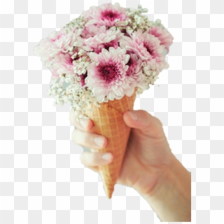 Icecream Flowers Flowercone Beautiful Kanwalmemon Report - Aesthetic Flower Ice Cream Clipart