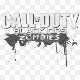 Call Of Duty Black Ops Zombies Logob And W By - Call Of Duty: Black Ops Clipart