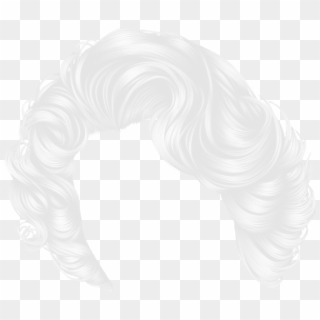 White Wig Png - Wig Long Hair Transparent Background Clipart