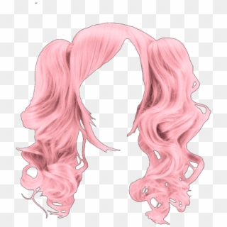 #hair #wig #pigtails #pink #costume #beauty #party Clipart