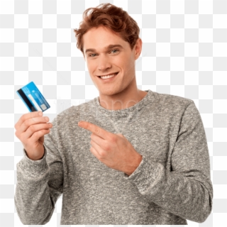 Free Png Man Holding Credit Card Png Images Transparent - Person Holding Credit Card Clipart