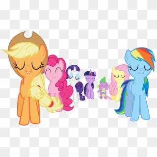 My Little Pony Clipart Group - My Little Pony Friendship Is Magic Mane 6 - Png Download